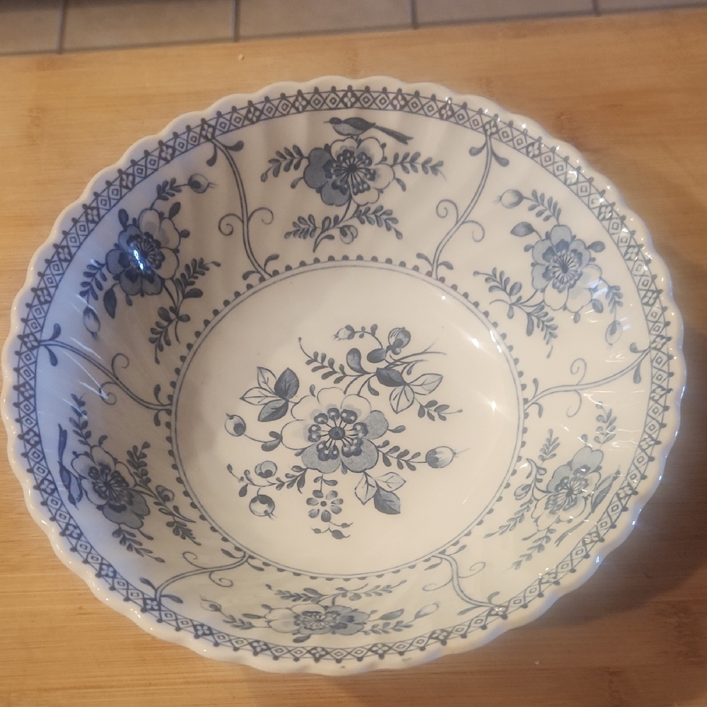 Johnson Brothers Blue Floral INDIES Serveware Bowl